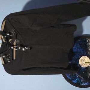 Dark In Love Women Top with Buckle Detail